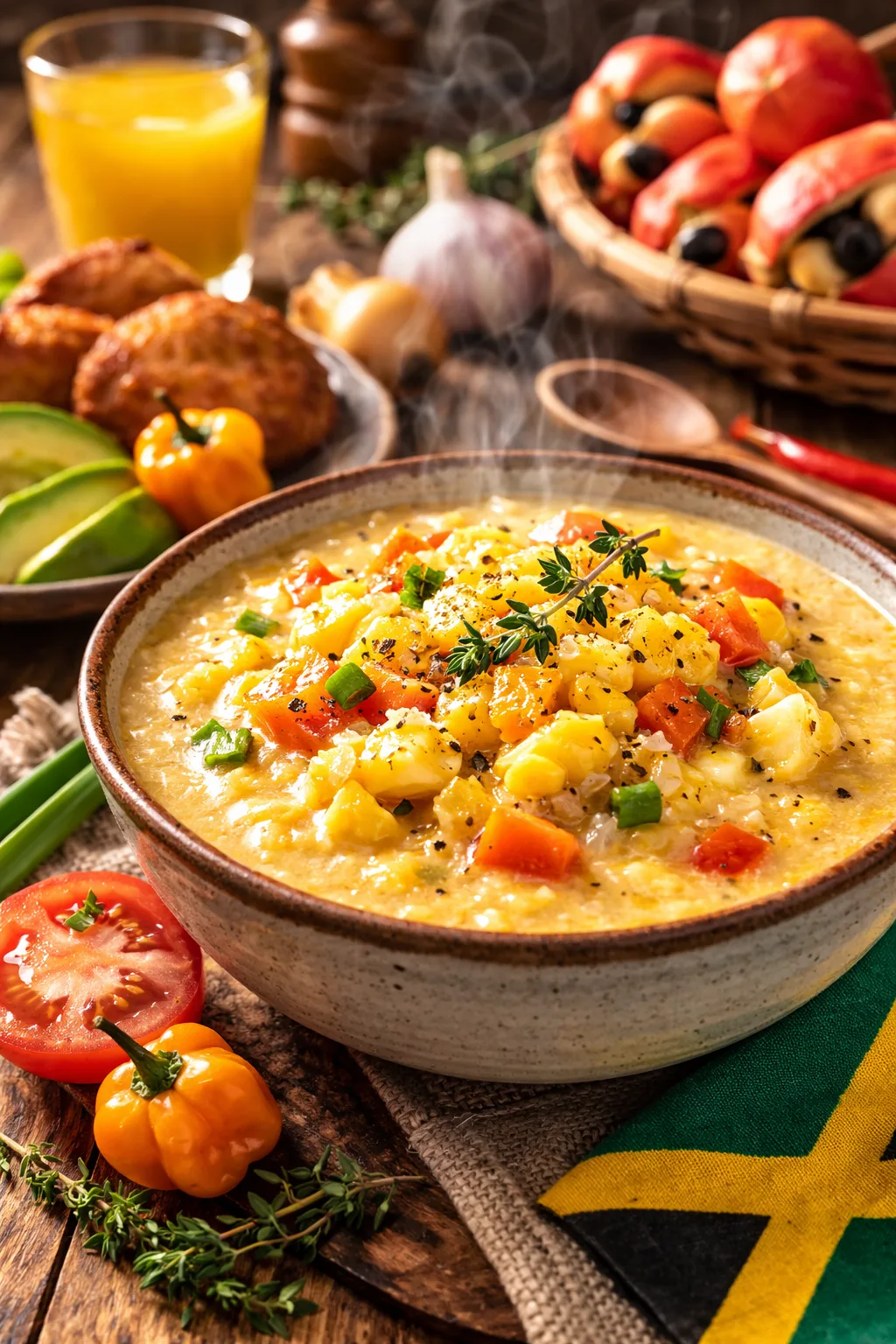 Jamaican Ackee Porridge Breakfast Spread – IslandFruitGuide Recipe