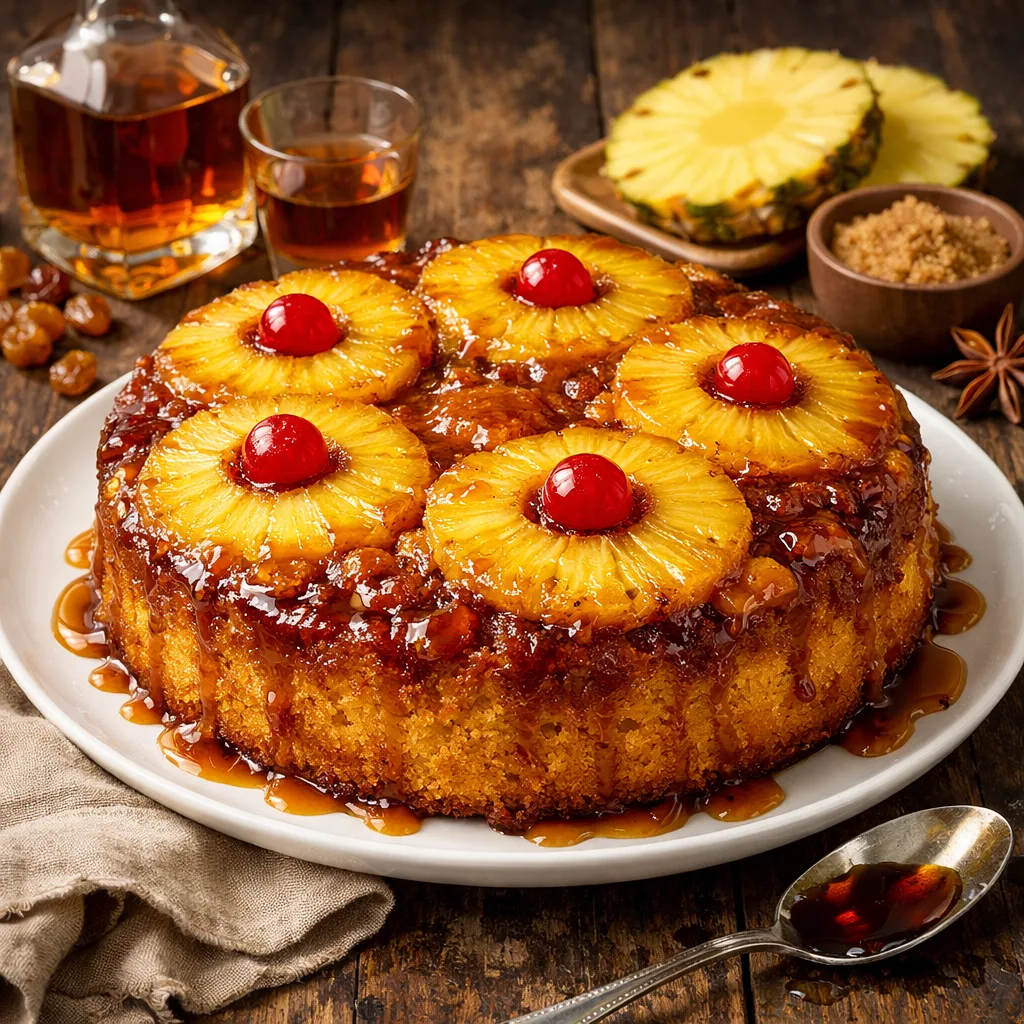 Pineapple Upside-Down Rum Cake – IslandFruitGuide Recipe