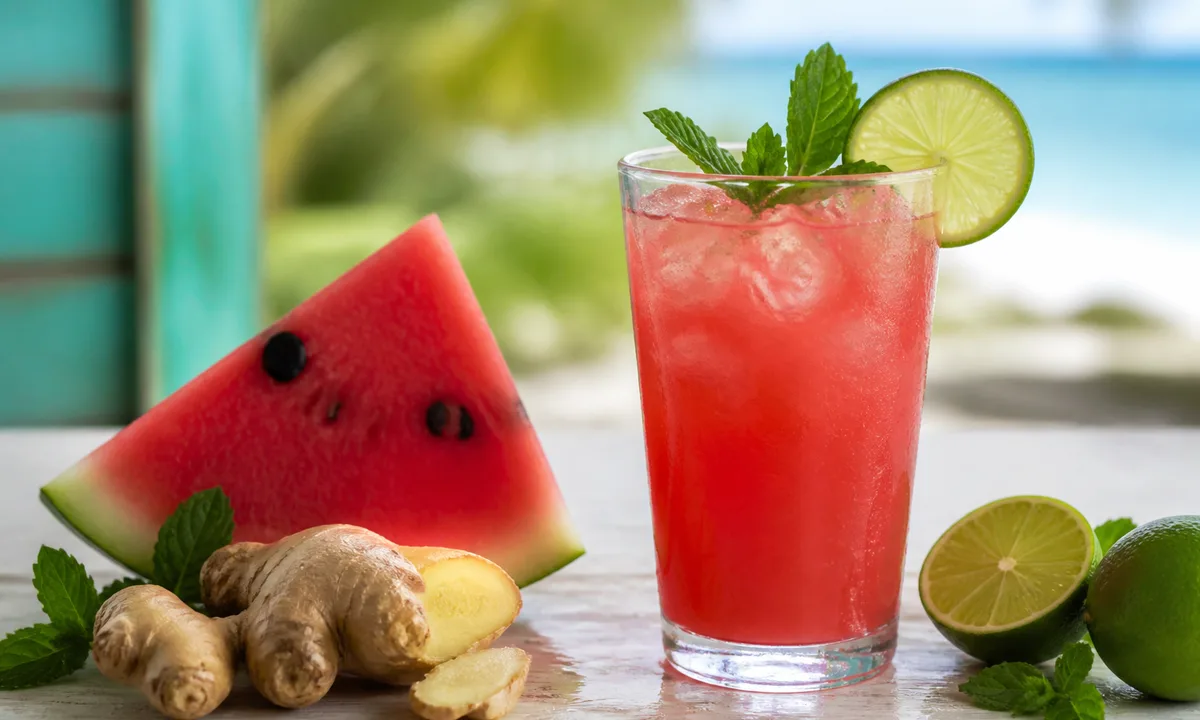 Watermelon Ginger-Lime Cooler – IslandFruitGuide Recipe